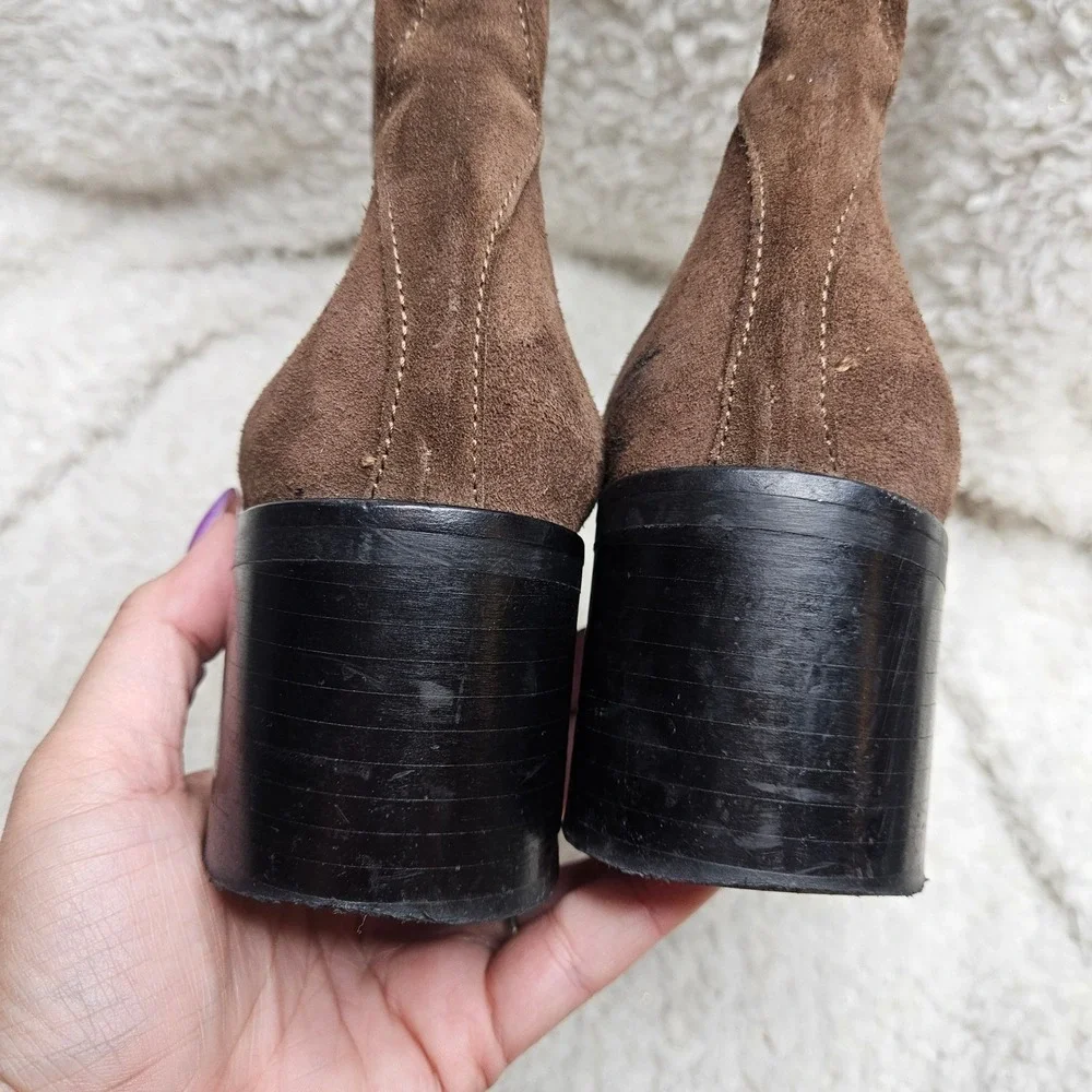 Avellini‎ Brown Suede Leather Made in Italy Ankle Boots sz 10